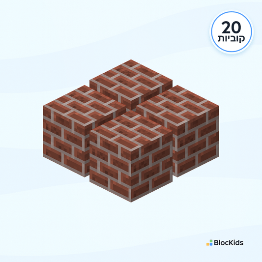 20 יחדיות קוביות מיינקראפט מגנטיות בלוק לבנים - BlocKids