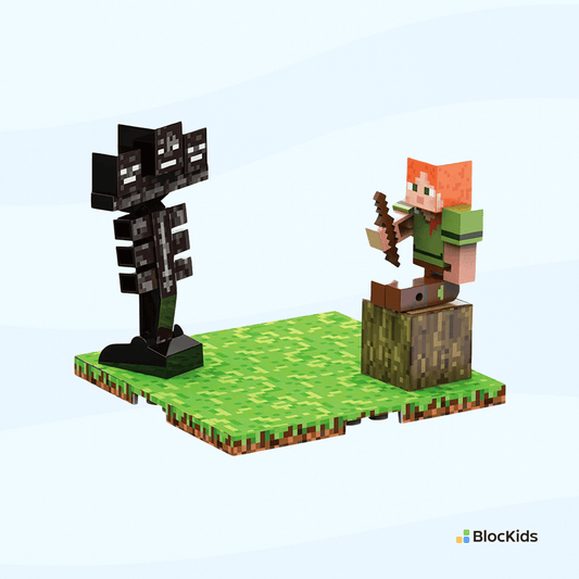 דמויות מיינקראפט הקרב מול הווית'ר - BlocKids